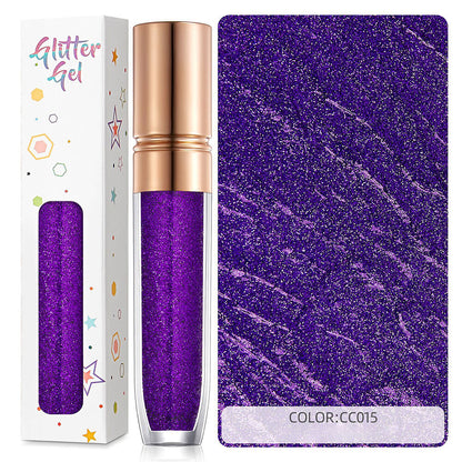 34 color eyeshadow gel glitter gel mermaid flash gelatin no glue required