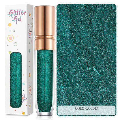 34 color eyeshadow gel glitter gel mermaid flash gelatin no glue required