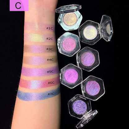 46-Color Chameleon Eyeshadow Powder High Pigment Metallic Highlighter 26MM
