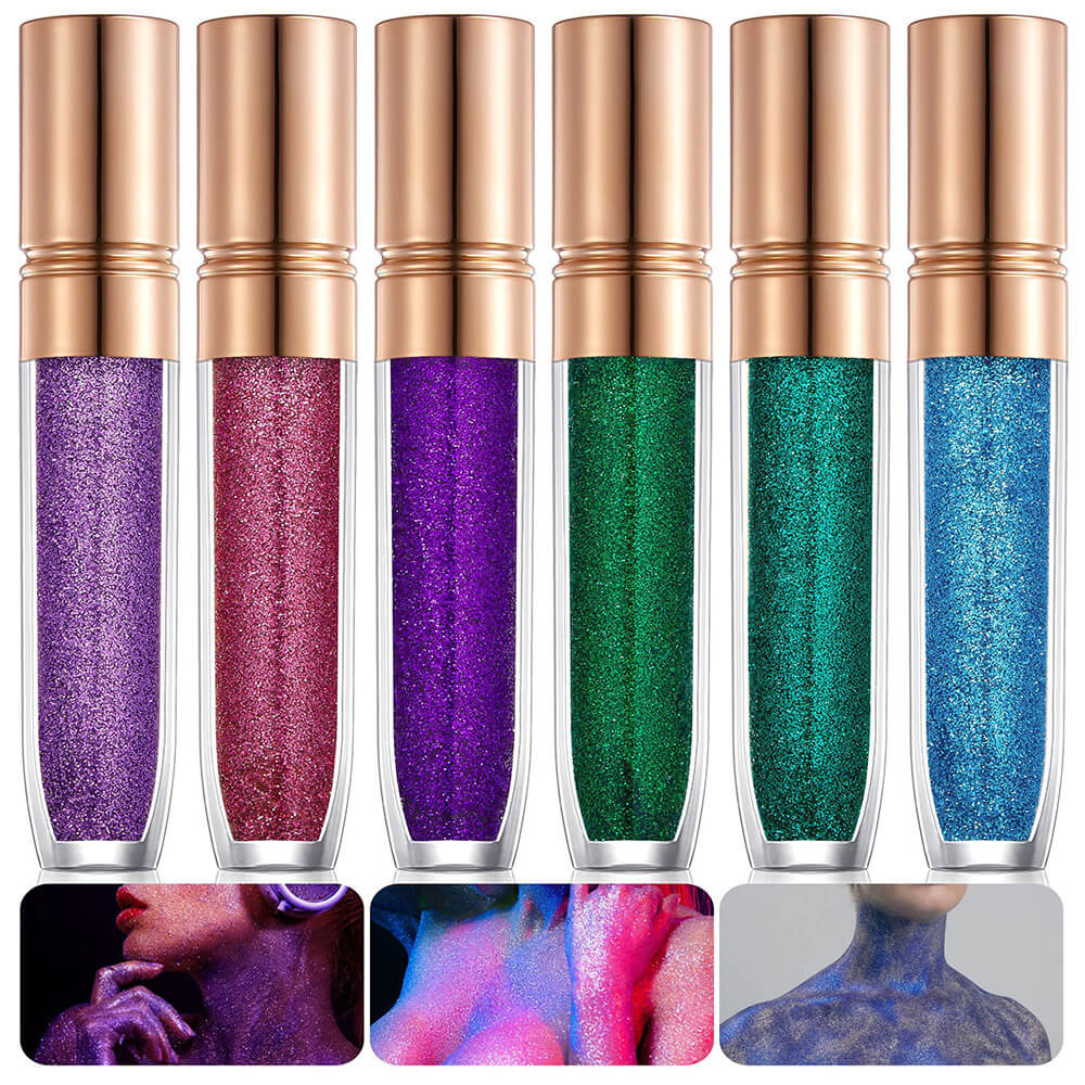 6 pcs/set eyeshadow gel glitter gel mermaid flash gelatin no glue required