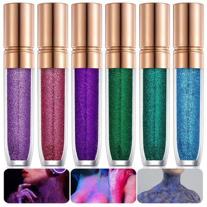 6 pcs/set eyeshadow gel glitter gel mermaid flash gelatin no glue required