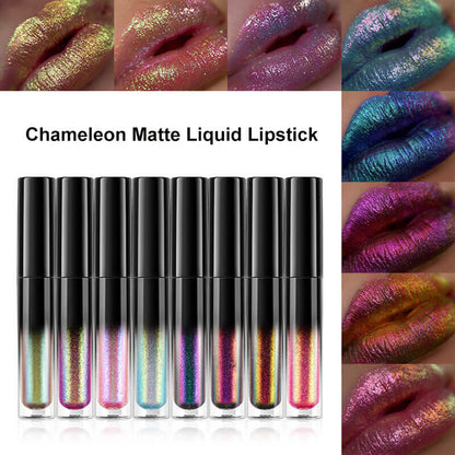 14 Color Chameleon Liquid Lipstick Matte Metallic Lipstick Waterproof Long Lasting