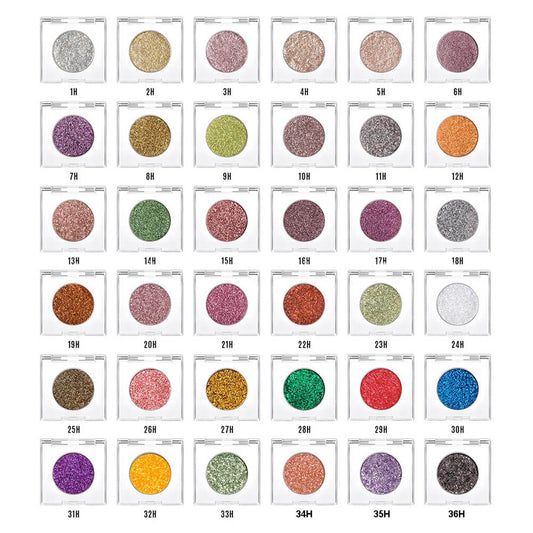 36-Color Chameleon Eyeshadow Powder Metallic Highlighter Vegan 26mm