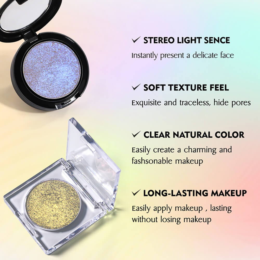 6-Color Chameleon Highlighter Powder Eyeshadow Nose Shadow Brighten 36mm