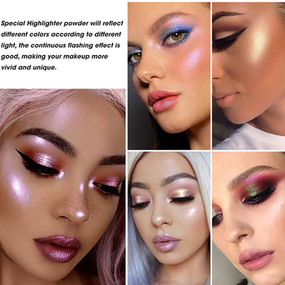 6-Color Chameleon Highlighter Powder Eyeshadow Nose Shadow Brighten 36mm