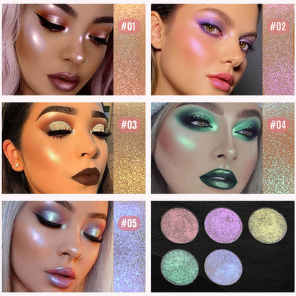6-Color Chameleon Highlighter Powder Eyeshadow Nose Shadow Brighten 36mm
