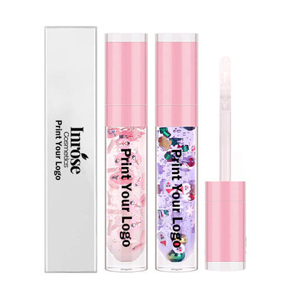 6 color Christmas lip oil clear lip gloss vegan print your logo