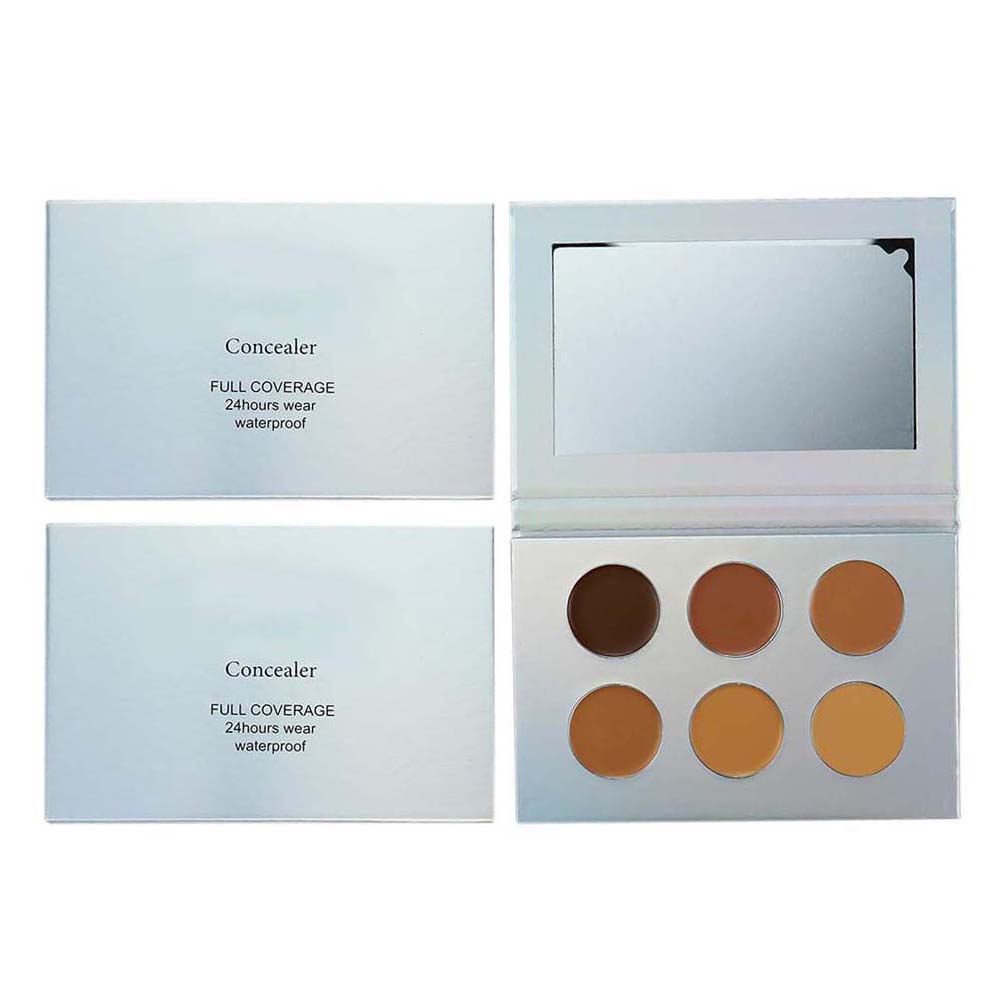 6 Color Concealer Palette Flawless Full Coverage Deep Color Print Your Logo