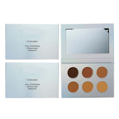 6 Color Concealer Palette Flawless Full Coverage Deep Color Print Your Logo