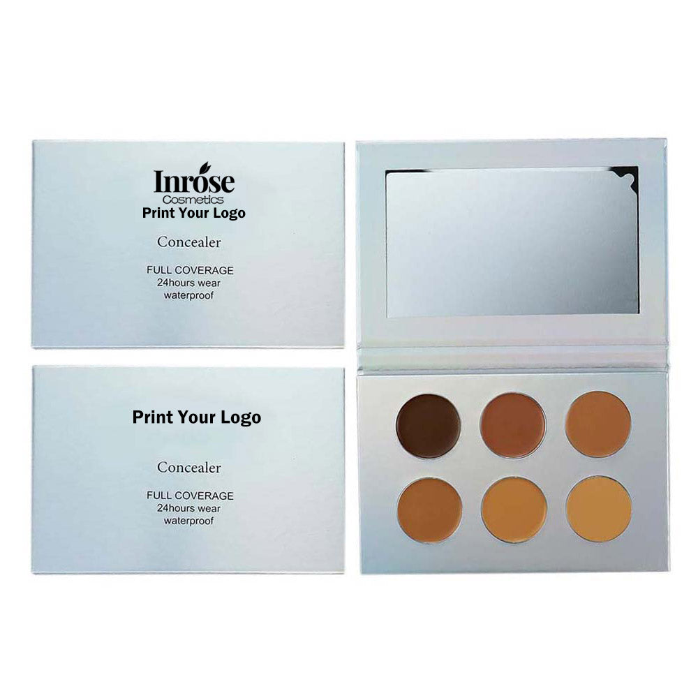 6 Color Concealer Palette Flawless Full Coverage Deep Color Print Your Logo