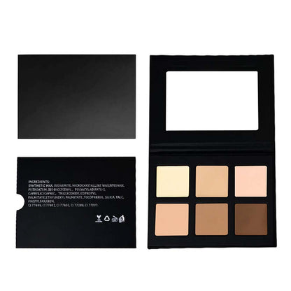 6 color concealer palette full coverage cream bronzer