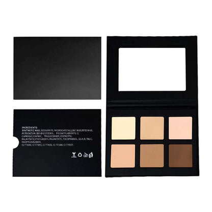 6 color concealer palette full coverage cream bronzer vegan private label