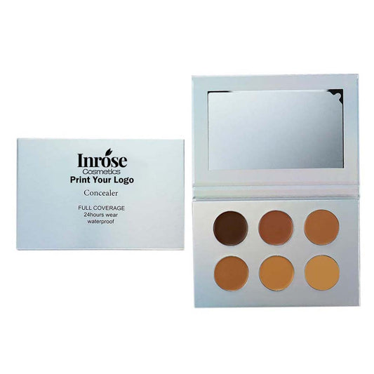6 color concealer palette flawless full coverage deep color print your logo