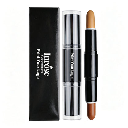 Stick contouring 3 couleurs double embout crème pour le visage, longue tenue 