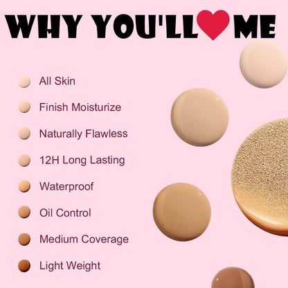 6-Color BB Cushion Full Coverage Foundation Moisturizing Concealer Long-Lasting