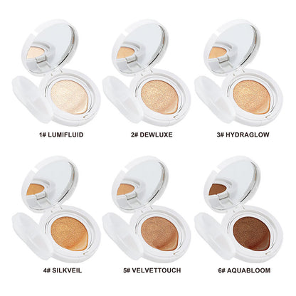 6-Color BB Cushion Full Coverage Foundation Moisturizing Concealer Long-Lasting