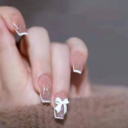 Nail art patch collection fake nails diamond nails tips 24pcs