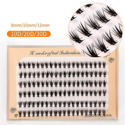 10D false eyelashes DIY eyelash segmented false lash six rows grafted