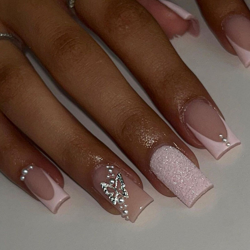 Manicure collection nail patch press on nail fake nail 24pcs