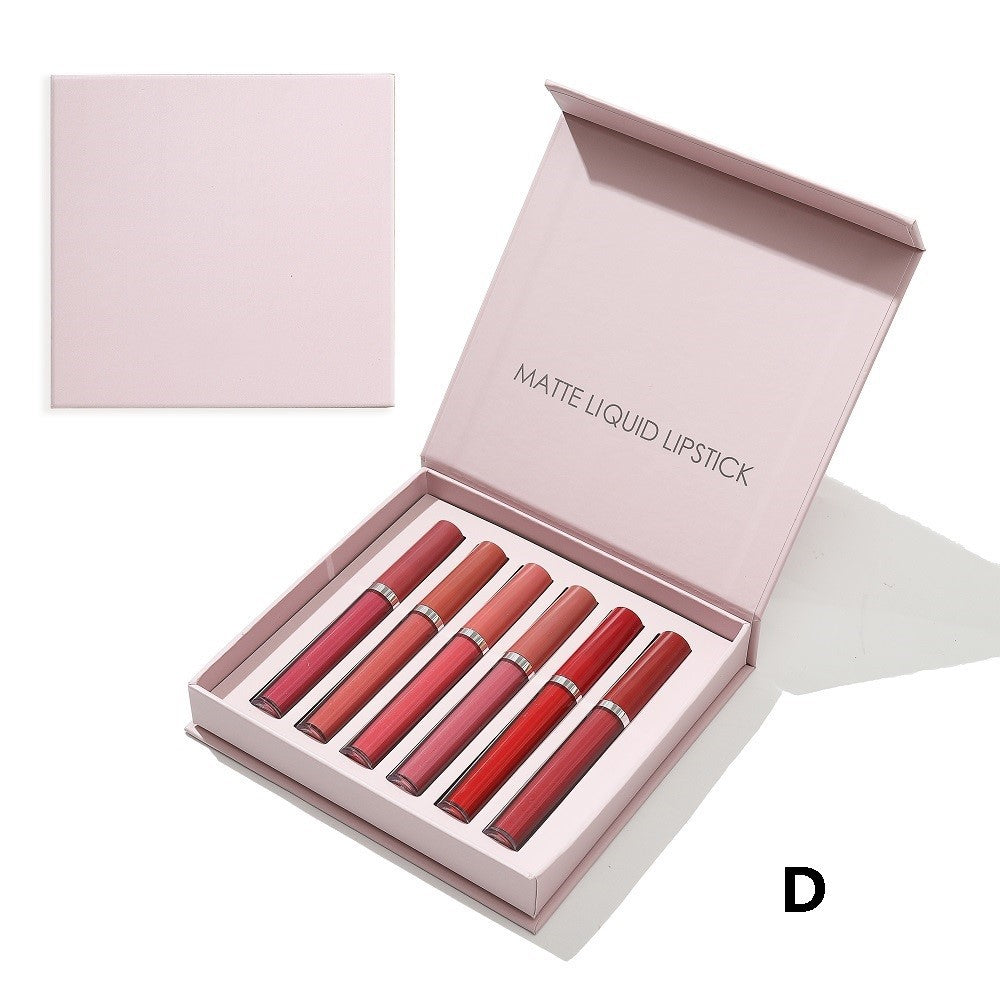 6 Pieces Matte Liquid Lipstick Set Waterproof Non-Transfer Long Lasting