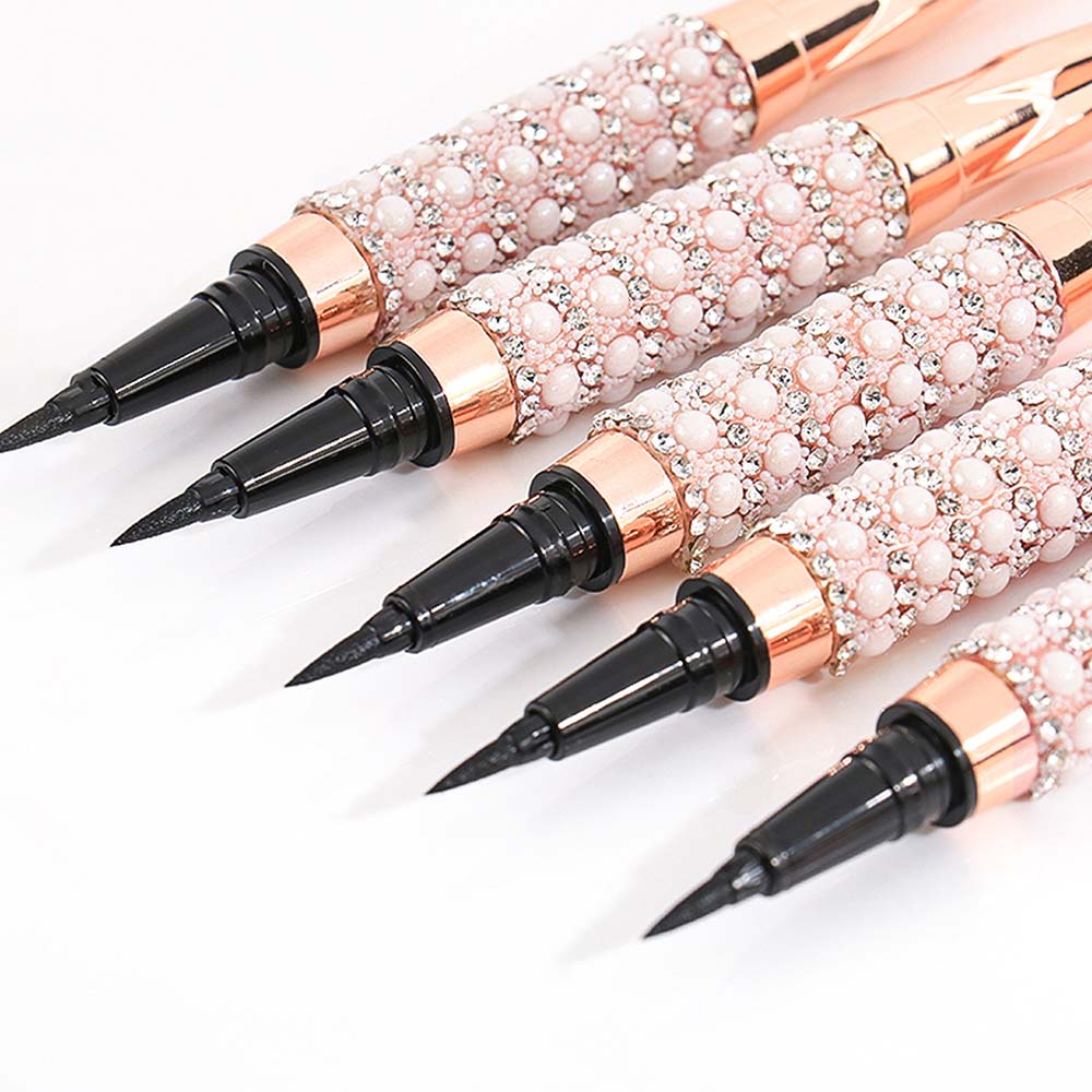 Black Liquid Eyeliner Diamond Eye Line Quick-Dry Waterproof Long Lasting