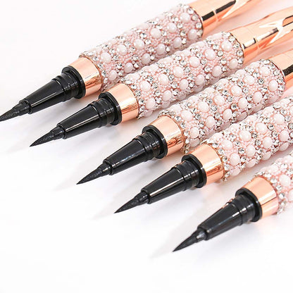 Black Liquid Eyeliner Diamond Eye Line Quick-Dry Waterproof Long Lasting