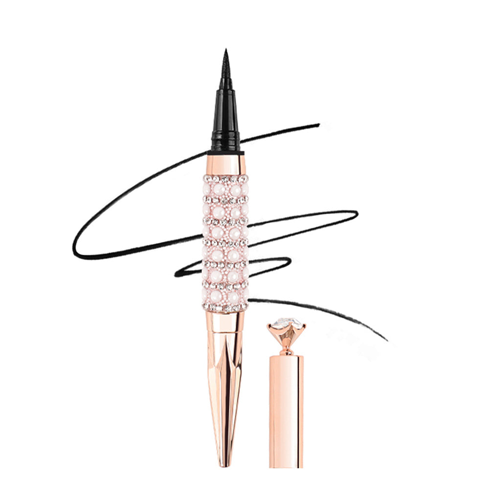 Black Liquid Eyeliner Diamond Eye Line Quick-Dry Waterproof Long Lasting