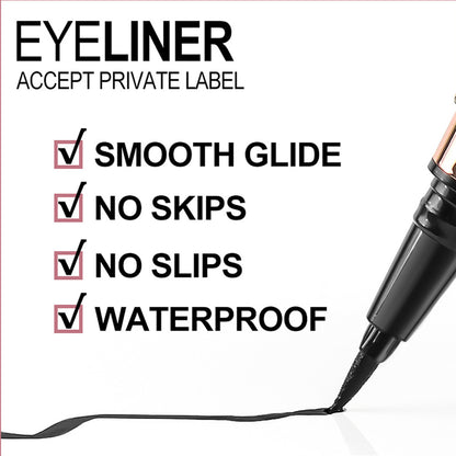 Black Liquid Eyeliner Diamond Eye Line Quick-Dry Waterproof Long Lasting