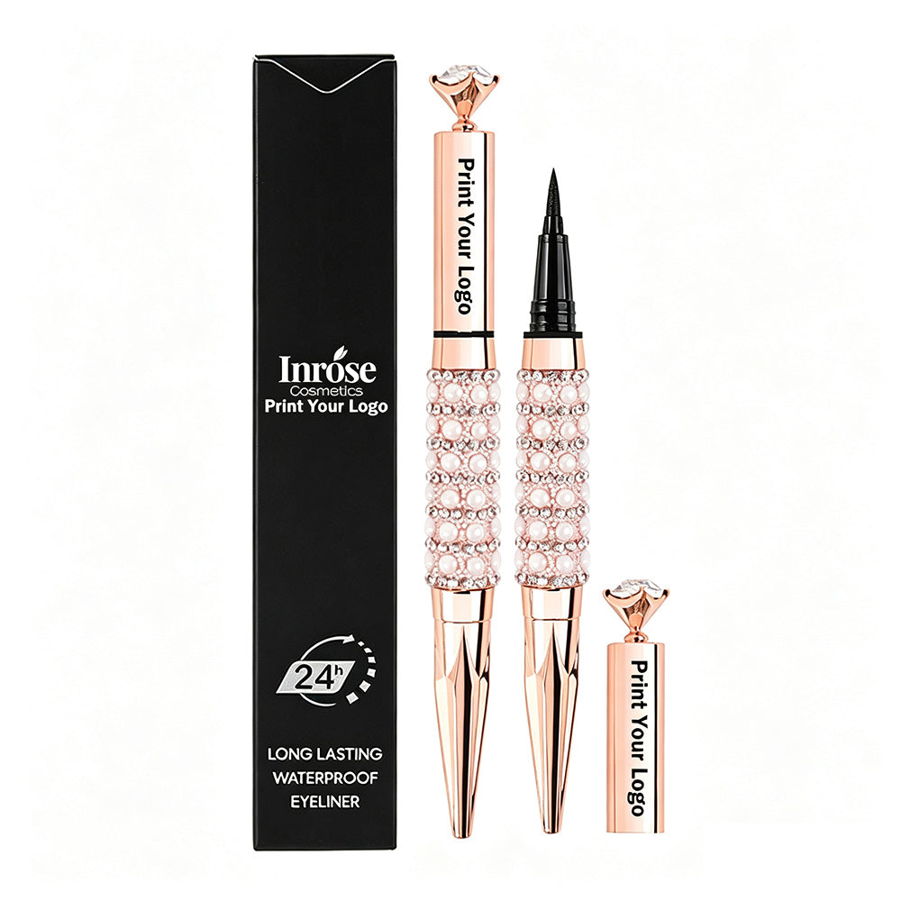 Black Liquid Eyeliner Diamond Eye Line Quick-Dry Waterproof Long Lasting