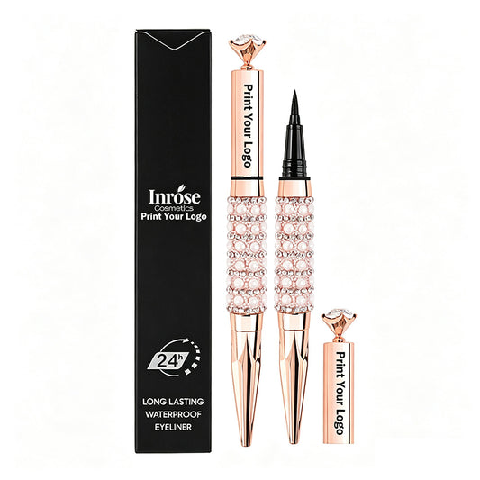 Black Liquid Eyeliner Diamond Eye Line Quick-Dry Waterproof Long Lasting