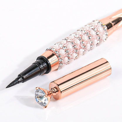 Black Liquid Eyeliner Diamond Eye Line Quick-Dry Waterproof Long Lasting