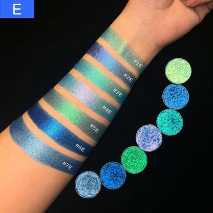 46-Color Chameleon Eyeshadow Powder High Pigment Metallic Highlighter 26MM