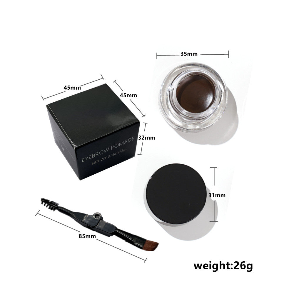 10 Color Eyebrow Gel With Brush Waterproof Brow Pomade Cream High Pigmented