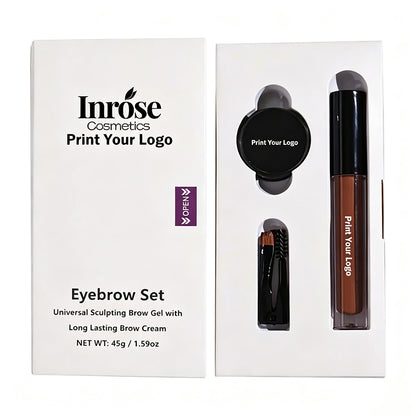 5 Color Eyebrow Kit Eyebrow Gel Brow Cream Sculpting With Brush Long Lasting