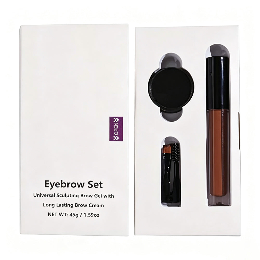 5 Color Eyebrow Kit Eyebrow Gel Brow Cream Sculpting With Brush Long Lasting