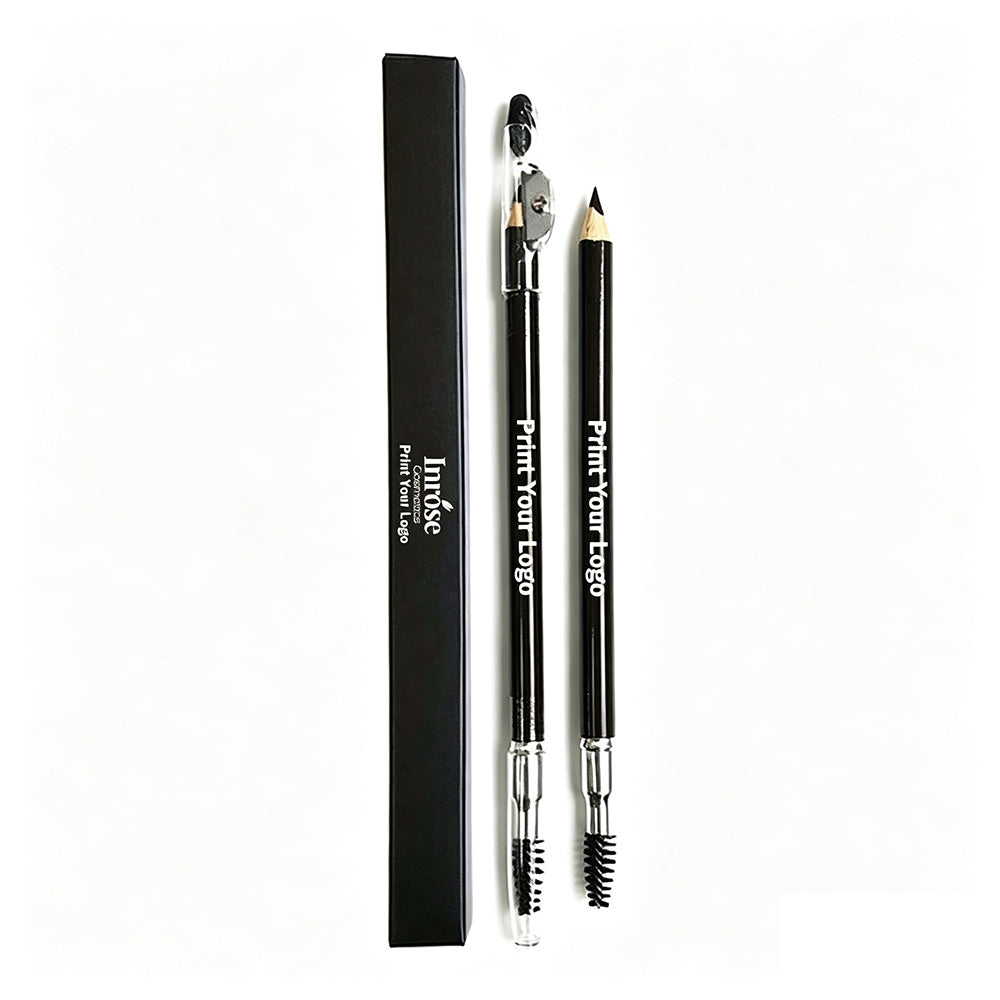5 Color Eyebrow Pencil Wooden With Sharpener High Pigmented Waterproof