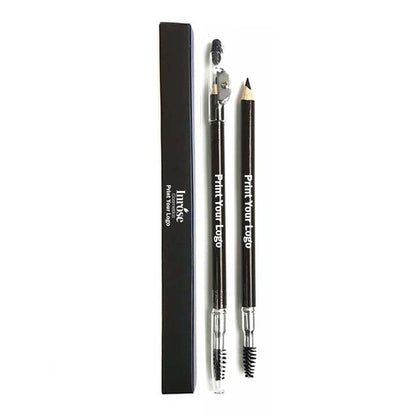 5 color eyebrow pencil wooden with sharpener high pigmented waterproof
