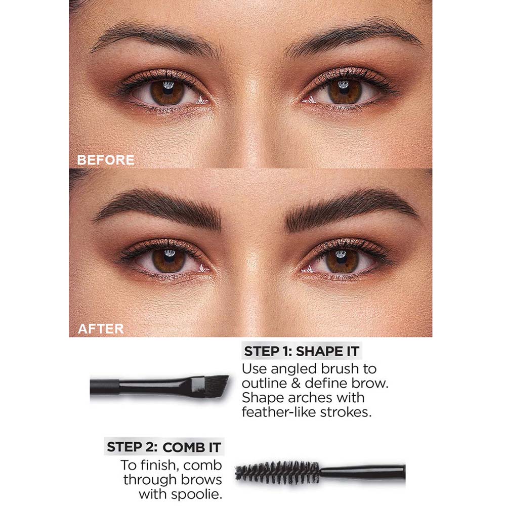 3 Color Eyebrow Powder Kit Cream Brow Tint With Brush And Brow Stencil