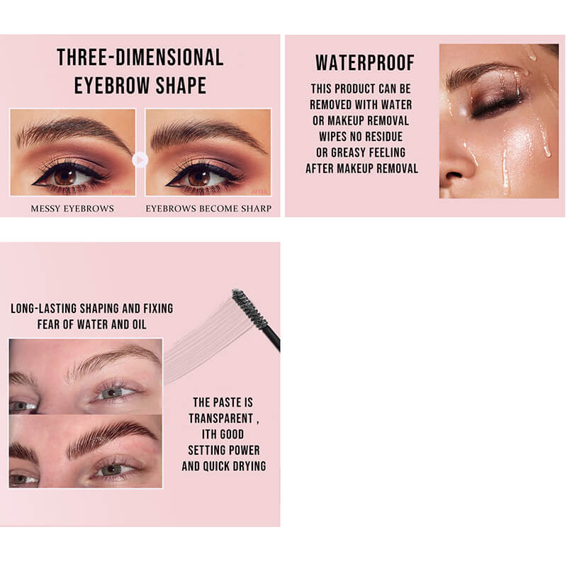Eyebrow setting serum eyebrow gel with brush eyebrow soap sculpting
