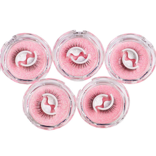 Mink eyelashes reusable self-adhesive slender natural