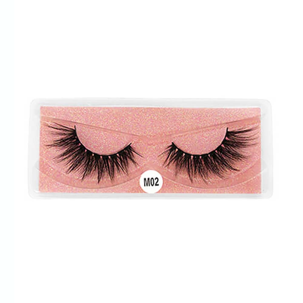 3D mink false eyelash thick natural long curling reusable lash private label