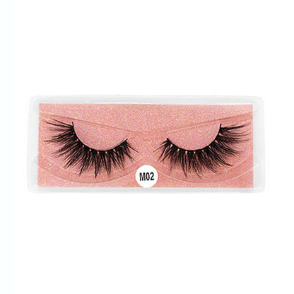 3D mink false eyelash thick natural long curling reusable lash private label