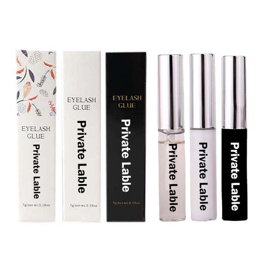 False eyelash glue Invisible lash glue fast dry waterproof silver bottle