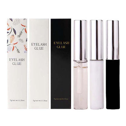 False eyelash glue Invisible lash glue fast dry waterproof silver bottle