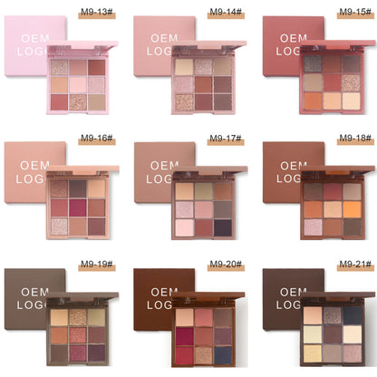 9 Color Dopamine Diy Eyeshadow Palette High Pigmented Long Lasting Waterproof