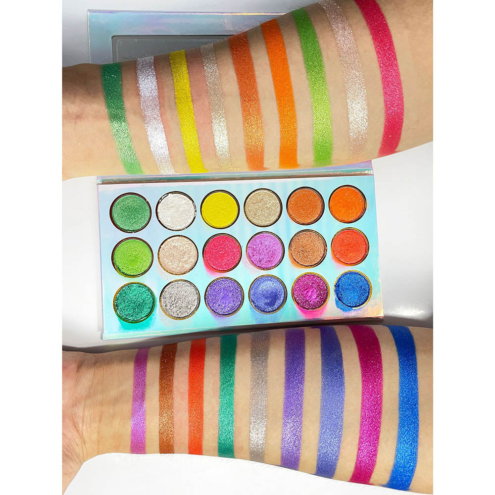 18 Color Shimmer Eyeshadow Palette High Pigmented Colorful Eye Shadow