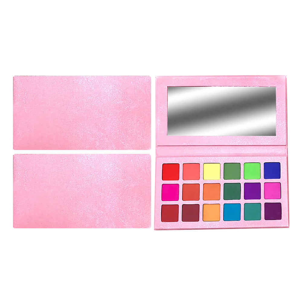 18 Color Pink Eyeshadow Palette Matte High Pigmented Eyes Makeup