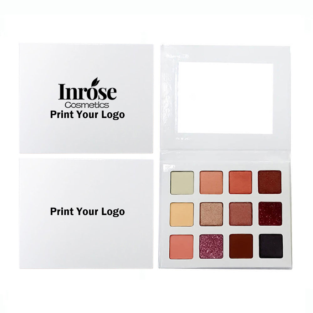 12 Color White Eyeshadow Palette Long Lasting Waterproof Cruelty Free
