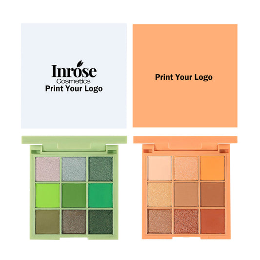Paleta de sombras de ojos DIY de 9 colores de alto pigmento