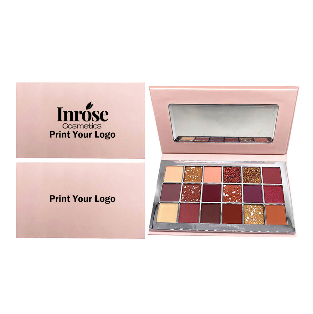 18 color eyeshadow palette desert rose dark color high pigmented vegan